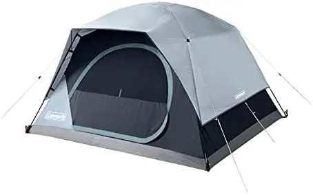 

Camping Tent with LED Lights, Weatherproof 4/8 Person Family Tent Includes Pre-Attached Poles, Rainfly, Carry Bag, Ventilation a