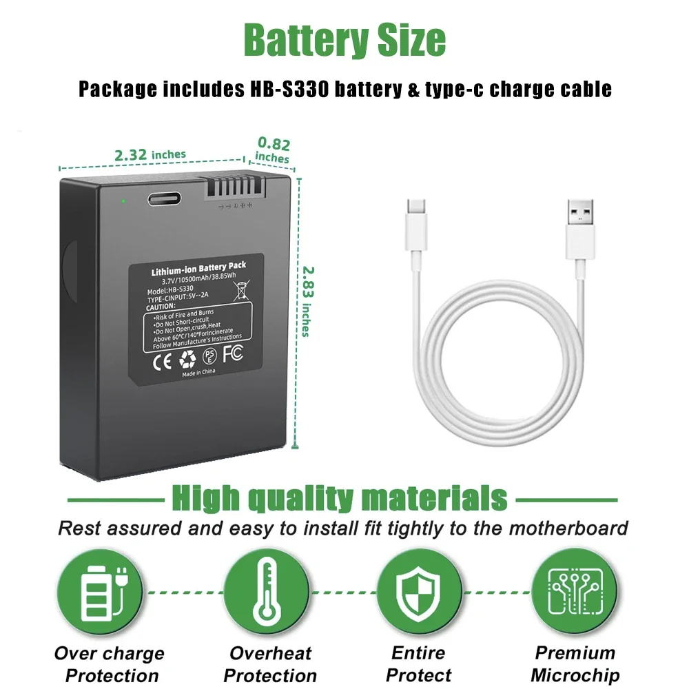 Аккумулятор 10500 мАч для eufyCam S4, eufy Security S330, E330 3-в-1, E330 Video Smart Lock, S230, S231, E31 и Smart Drop (art.: 3920dc92a71e5) - 3920dc92a71e5