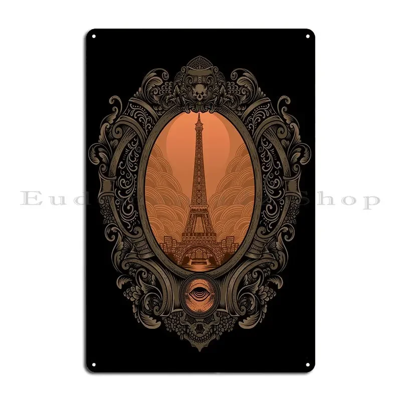 Etro Эйфелева башня винтажная металлическая табличка клубный настенный декор