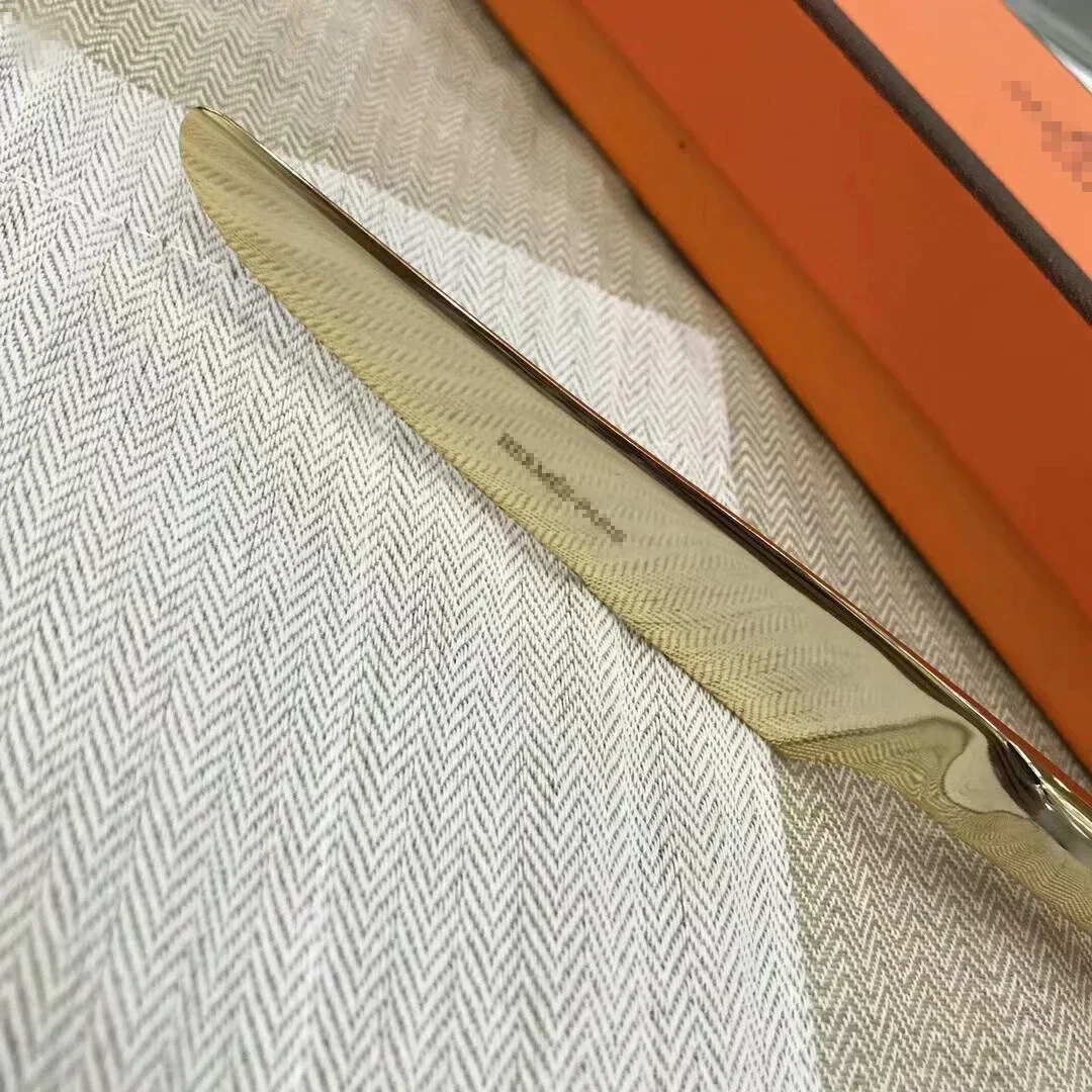 Новый роскошный H-вилка ложка нож набор из 4 предметов с коробкой посуда