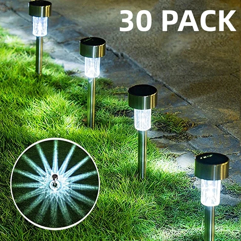

30Pack Solar Outdoor Lights Garden Lamp Solar Powered Waterproof Landscape Path Outdoor for Yard Backyard Lawn Patio Decorative