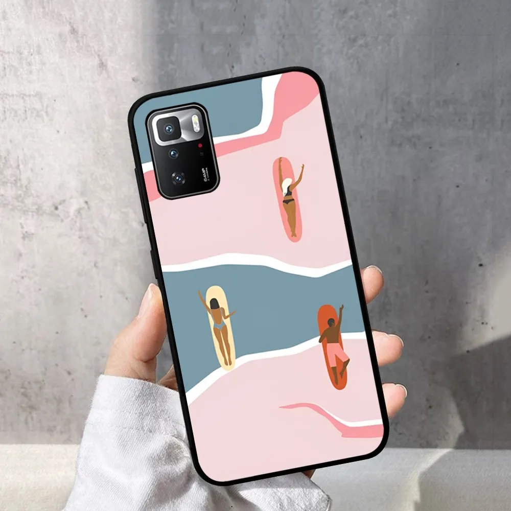 Чехол для телефона Surf Sports Girl Redmi Note 4 X 5 A 6 7 8 T 9 9S 10 11 11S 11Epro Poco M3 pro