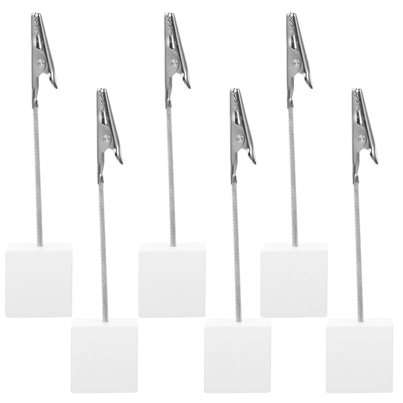 

6 Pcs Bill Folder Photo Small Note Clamps Postcard Holder The Office Decor Memorandum Holders Office Accessories for desk