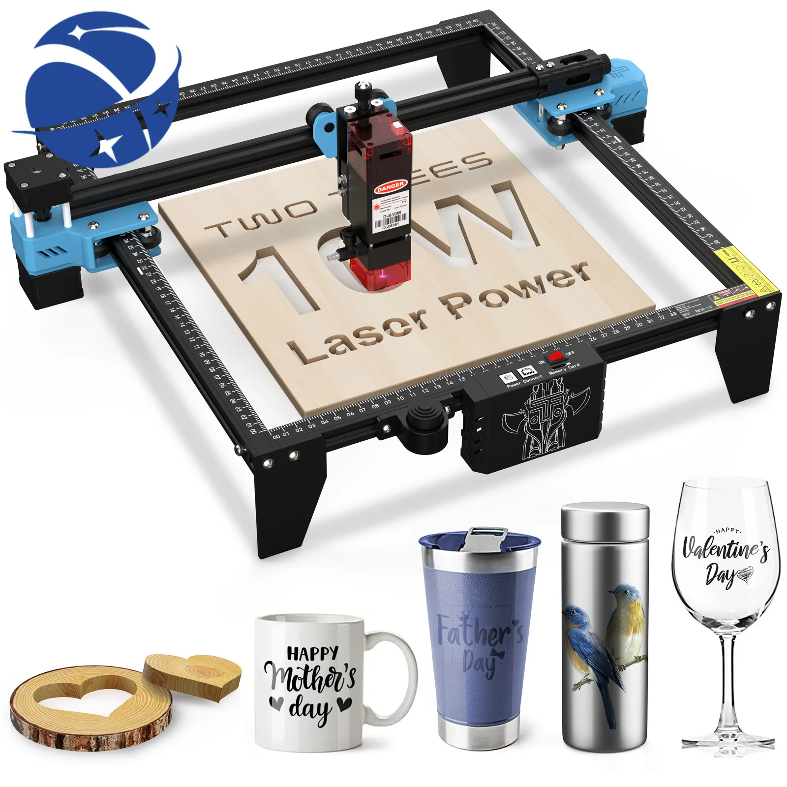 

Twotrees TTS Laser Engraving Machine 15W 40W 80W Gift carving Laser Engraver Machine for Creative DIY works Cutting or Engraving