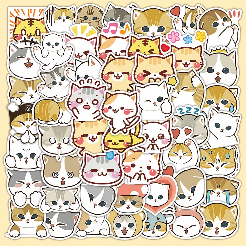 

220Sheets Non-repetition Cartoon Cute Cat Animal Laptop Suitcase Skateboard Guitar Phone Cartoon Cute Stickers Kid Gift Toys