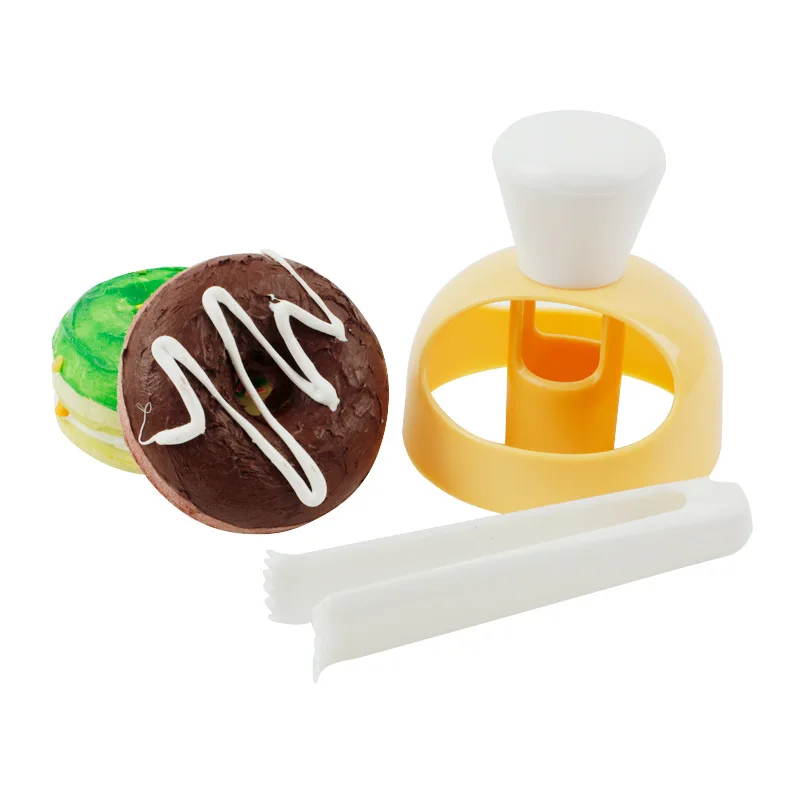 

Creative DIY Donut Mold Cake Decorating Tools Plastic Desserts Bread Cutter Maker Baking Supplies Kitchen Tools