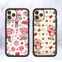 fhnblj strawberry shortcake girl phone case silicone pctpu case for iphone 11 12 13 pro max 8 7 6 plus x se xr hard fundas