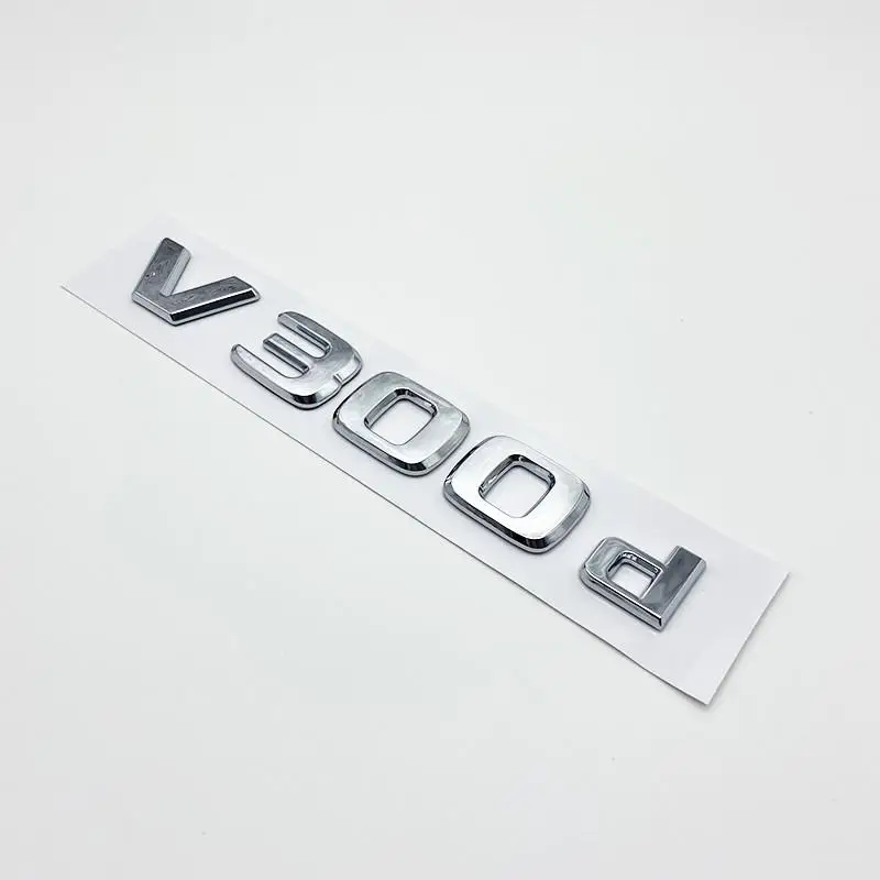 3D буквы V200d V220d V250d V300d V350d Эмблема из АБС-пластика для Mercedes Benz V Class Автомобильное крыло Значок багажника Наклейка с логотипом