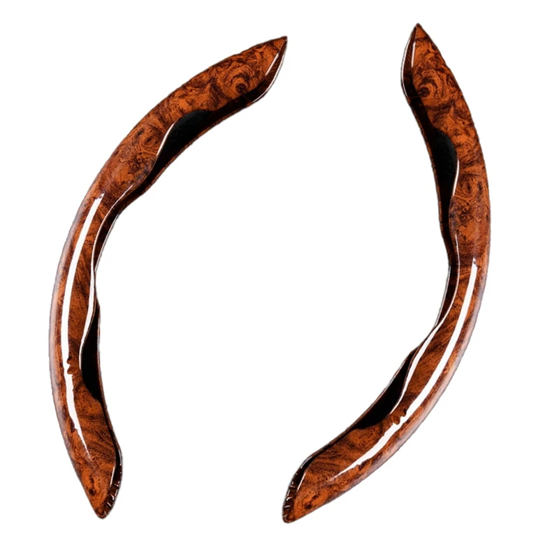 

Car Steering Wheel Housing Interior Modified Sandalwood Steering Wheel Protector Card Holder