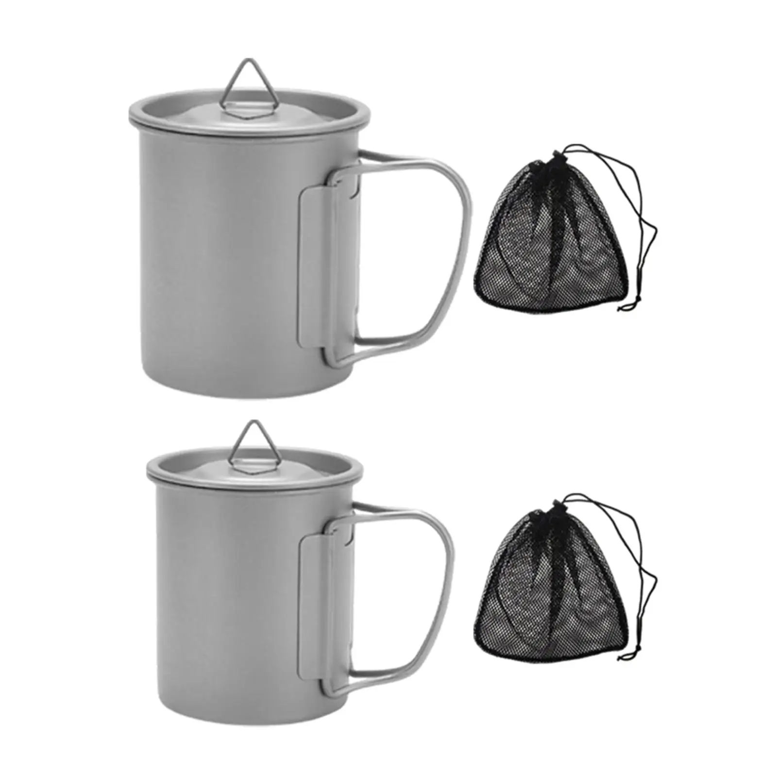 

Ultralight Camping Cup Tea Mug Folding Handle Bottle Cup Tableware Water Cup for Hiking Survival Picnic Cooking Backpacking
