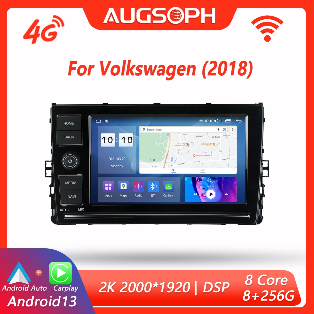 

Android 13 Car Radio for Volkswagen 2018,9inch Multimedia Player with 4G Car Carplay & 2Din GPS Navigation