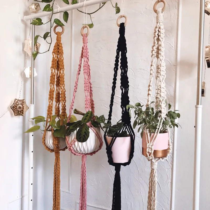 New arrival handmade macrame pot holder indoor flower hanging