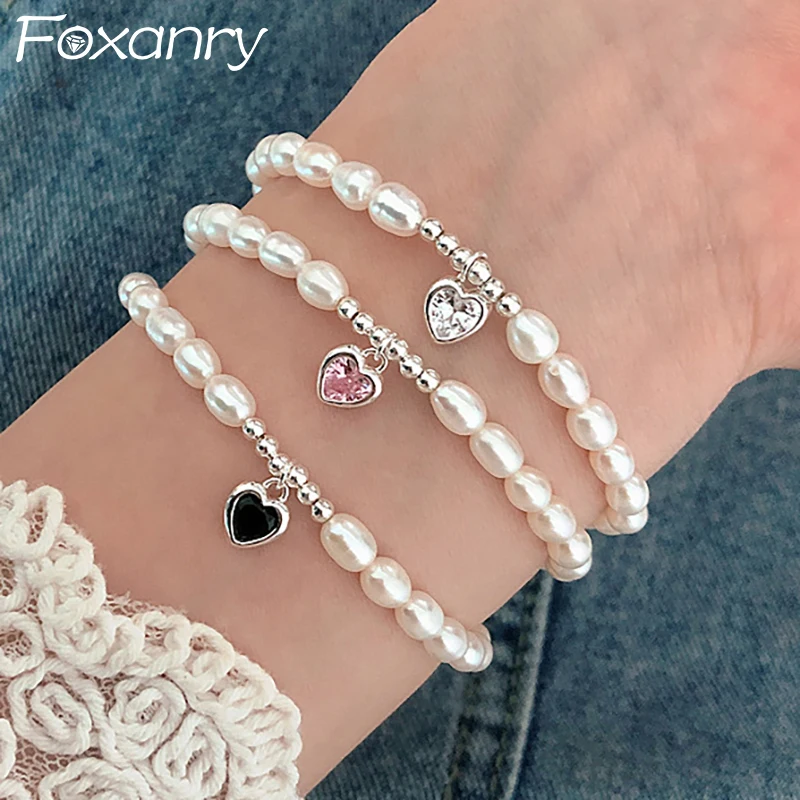 

Женская подвеска в виде сердца FOXANRY, с фианитами