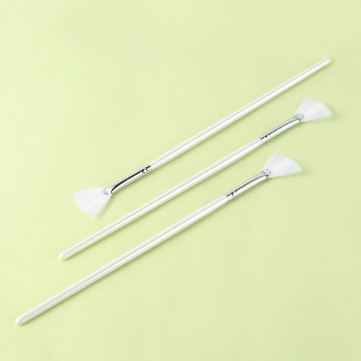 

Brushes Tools Handle Fan Shape Skin Care DIY Brushes Accessories for 3pcs