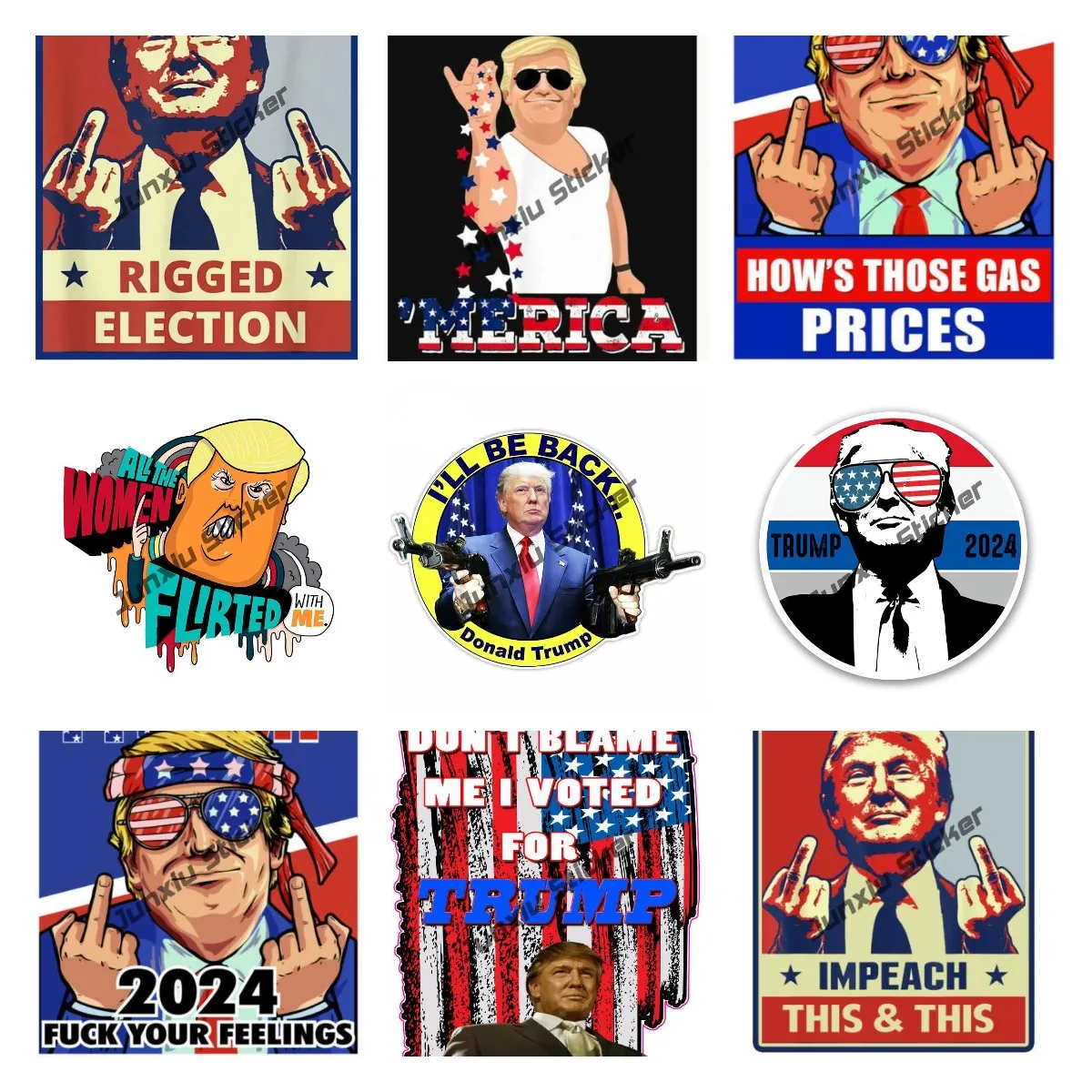 Виниловая наклейка с надписью Дональд Трамп по ценам газа забавная