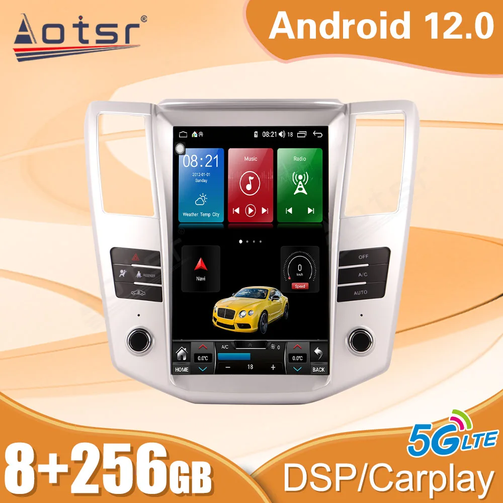 

Экран Tesla для Lexus RX RX300 RX330 RX350 RX400 RX450 2004 - 2007 автомобильное радио с Bluetooth Carplay Центральный Мультимедиа