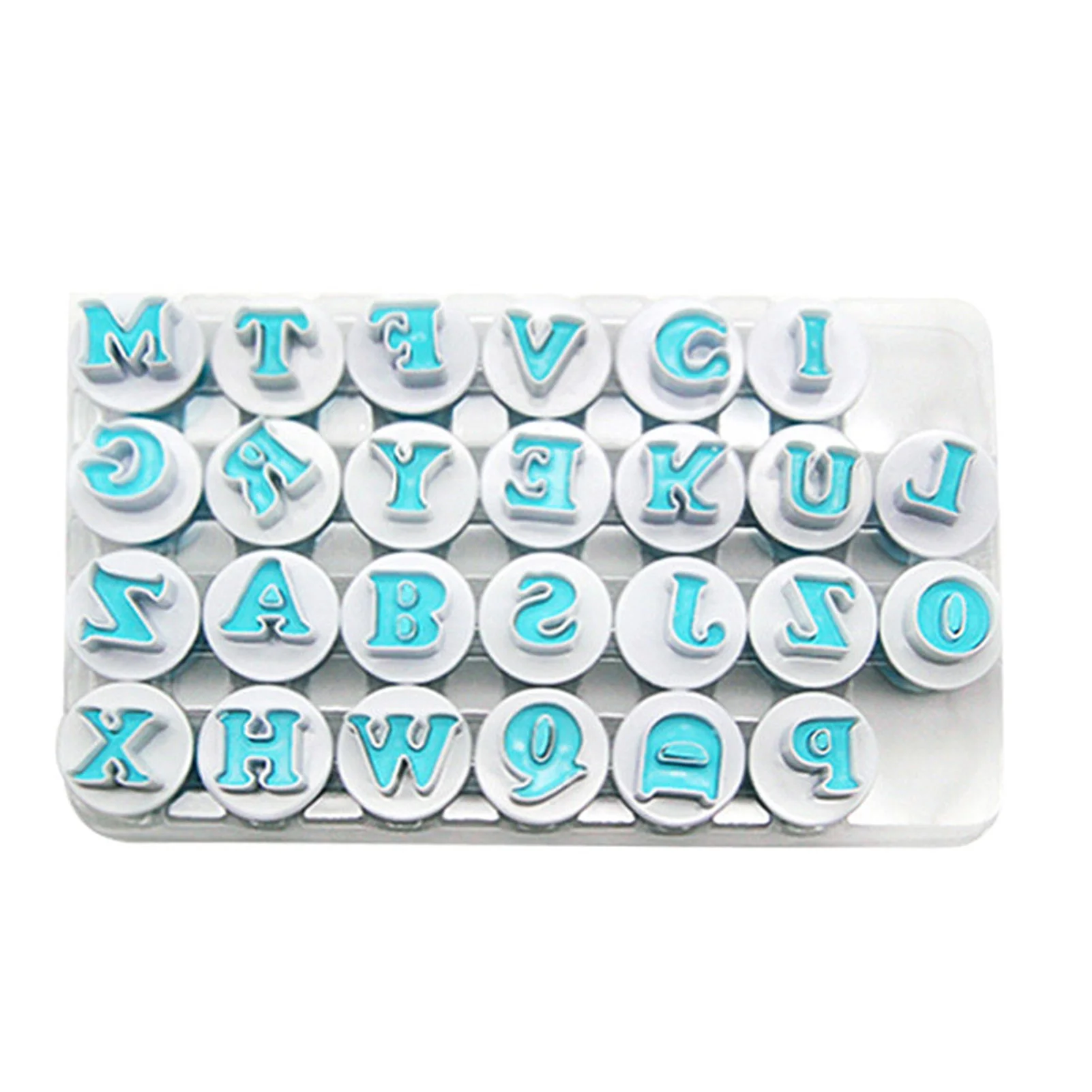 

26PCS Alphabet Letter Cookie Cake Mold Fondant Cake Biscuit Mold Letter Shape Mold for Birthday Christmas Decorations