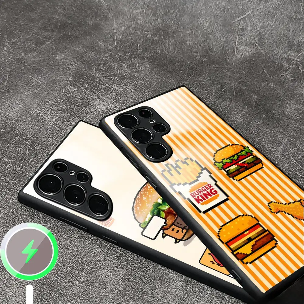 Фото Чехол для телефона B-Burger K-King с забавным дизайном для Samsung S26 S25 S24 S23 S22 S21 Plus Ultra Fold A, стеклянный магнитный чехол. №3