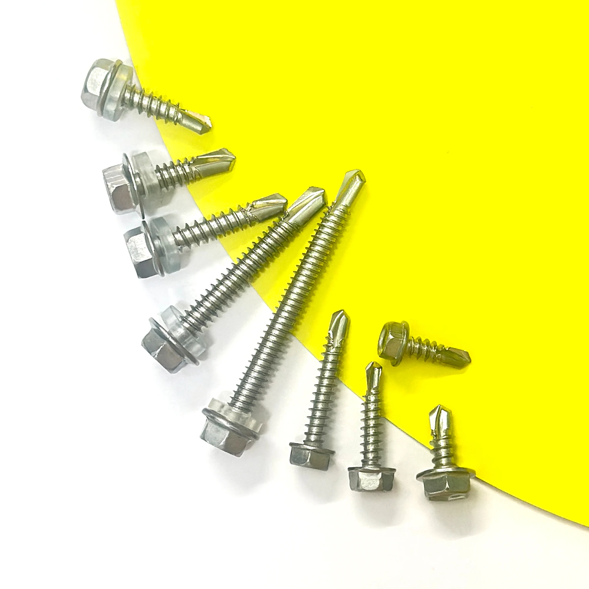 30 шт. Нержавеющая сталь 410 M4.2 M4.8 Наружные шестиугольные саморезы с саморезом