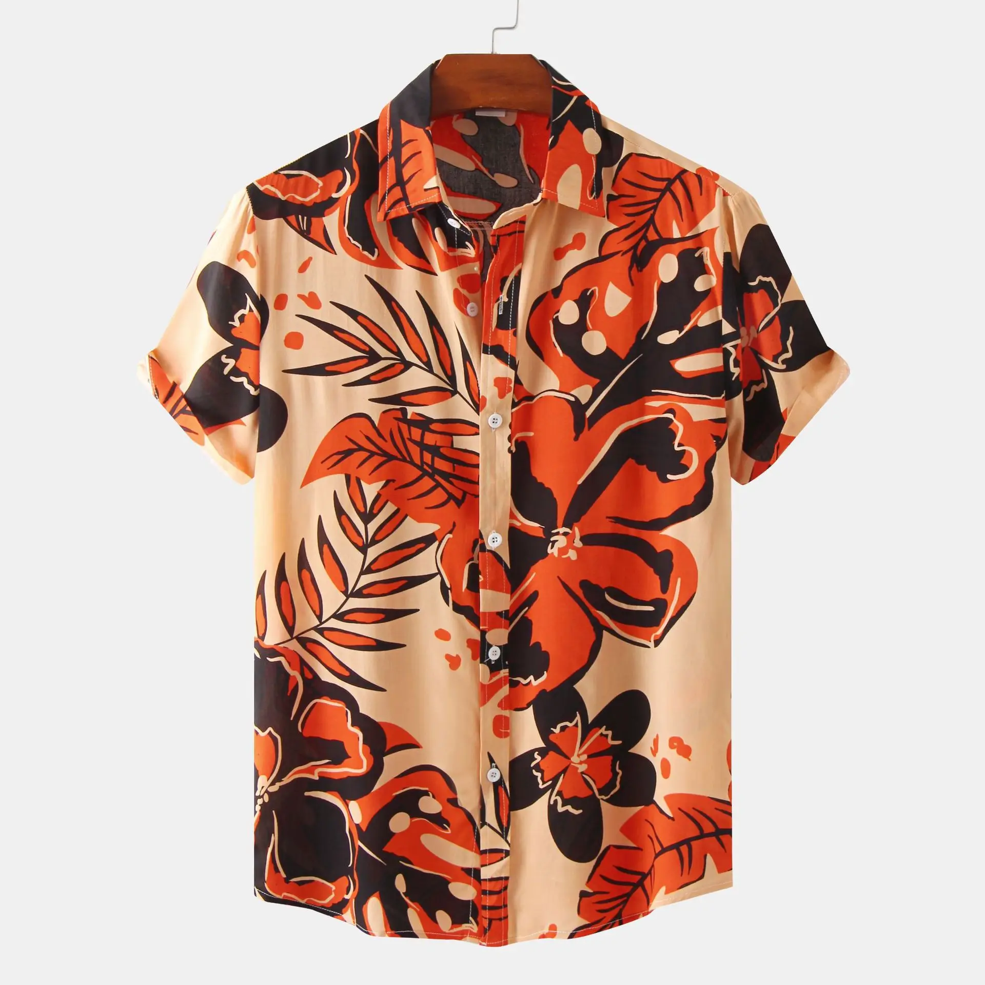 Men'S Shirt Floral 3d Print Undies Hawaiian Shirts Casual Short Sleeved Oversized Blouse Streetwear Tees Top Summer Men Clothing