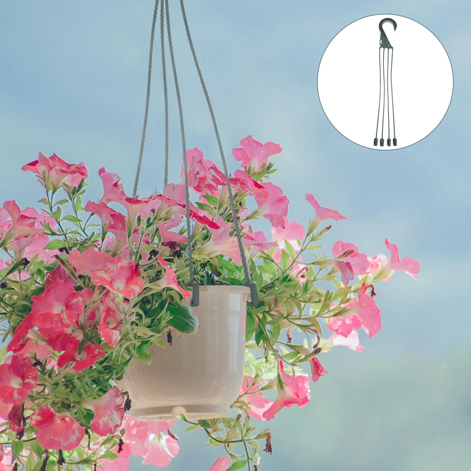

5pcs Outside Plastic Rotatable Hanging Planter Holder Hanging Basket Hooks Flower Pot Hanging Hooks