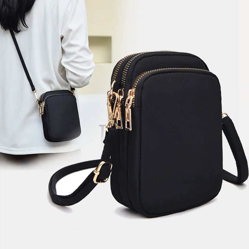 

Women's Shoulder Bags Waterproof Oxford Cloth Mobile Phone Bag Female Messenger Purse Lady Wallet CrossBody Bag Women Handbag