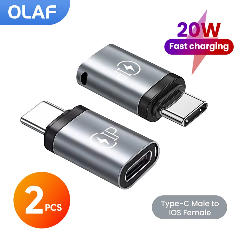 Адаптер USB C к Lightning 20 Вт конвертер типа папа IOS мама для iphone 15 Samsung Xiaomi тип разъему