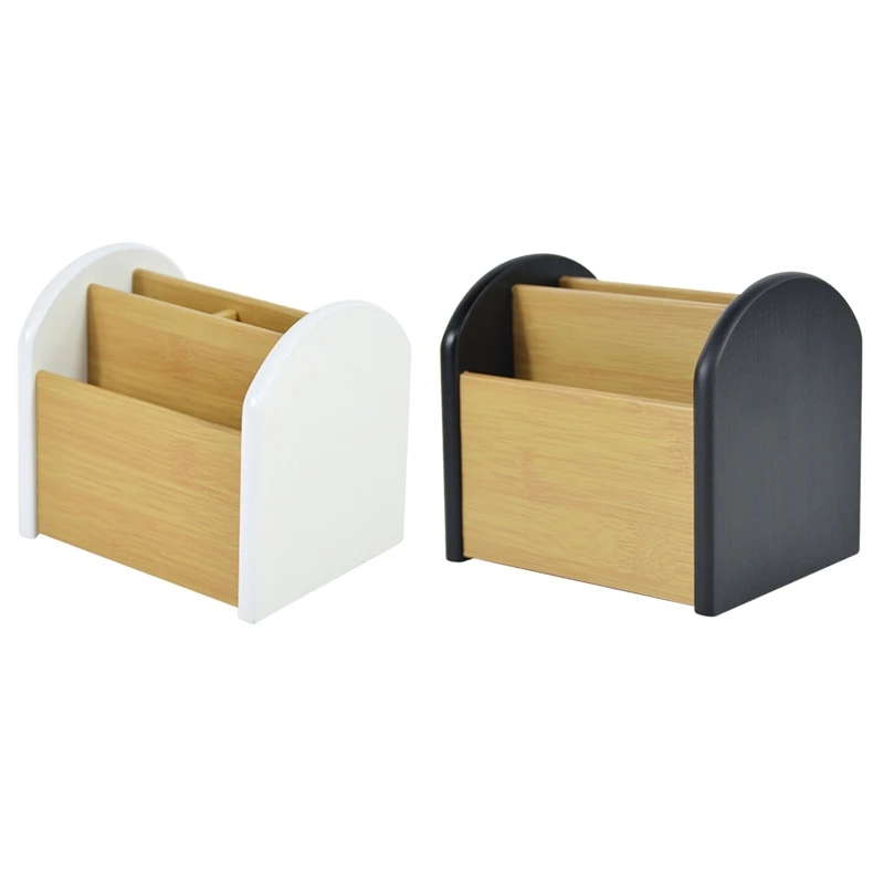 

Rotating Remote Control Holder Desk Storage Organizer Box Stationery Container