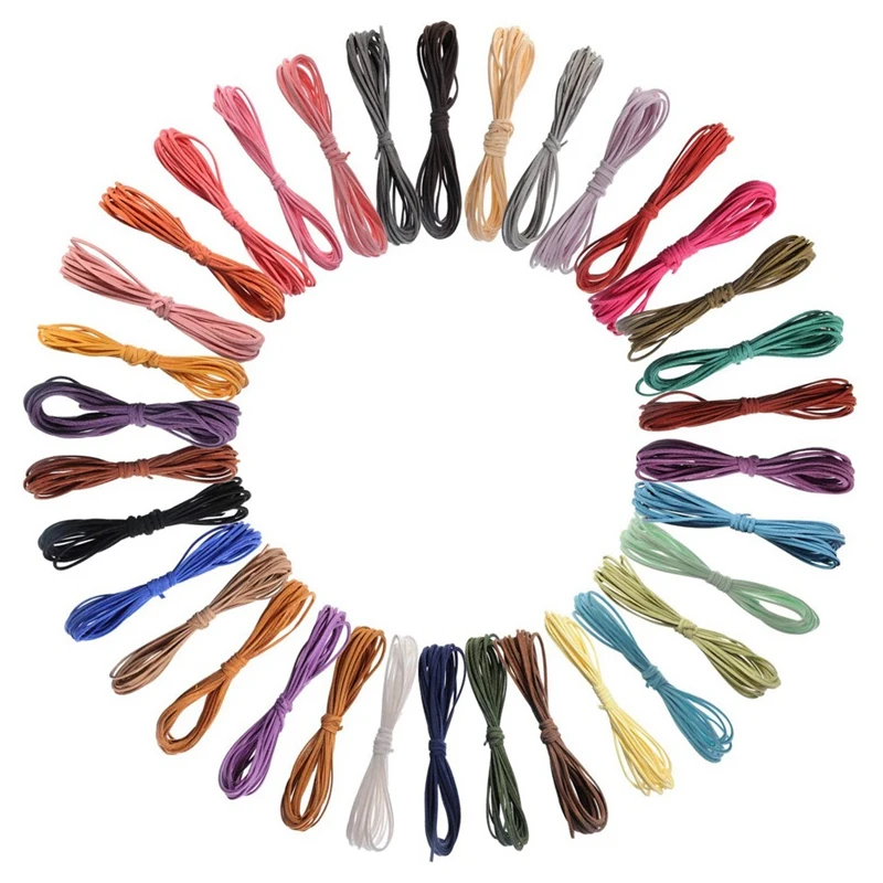 

34 Colors Suede Cord Lace Beading Thread Velvet String Rope For Jewelry Making Supplies DIY Craft Bracelet