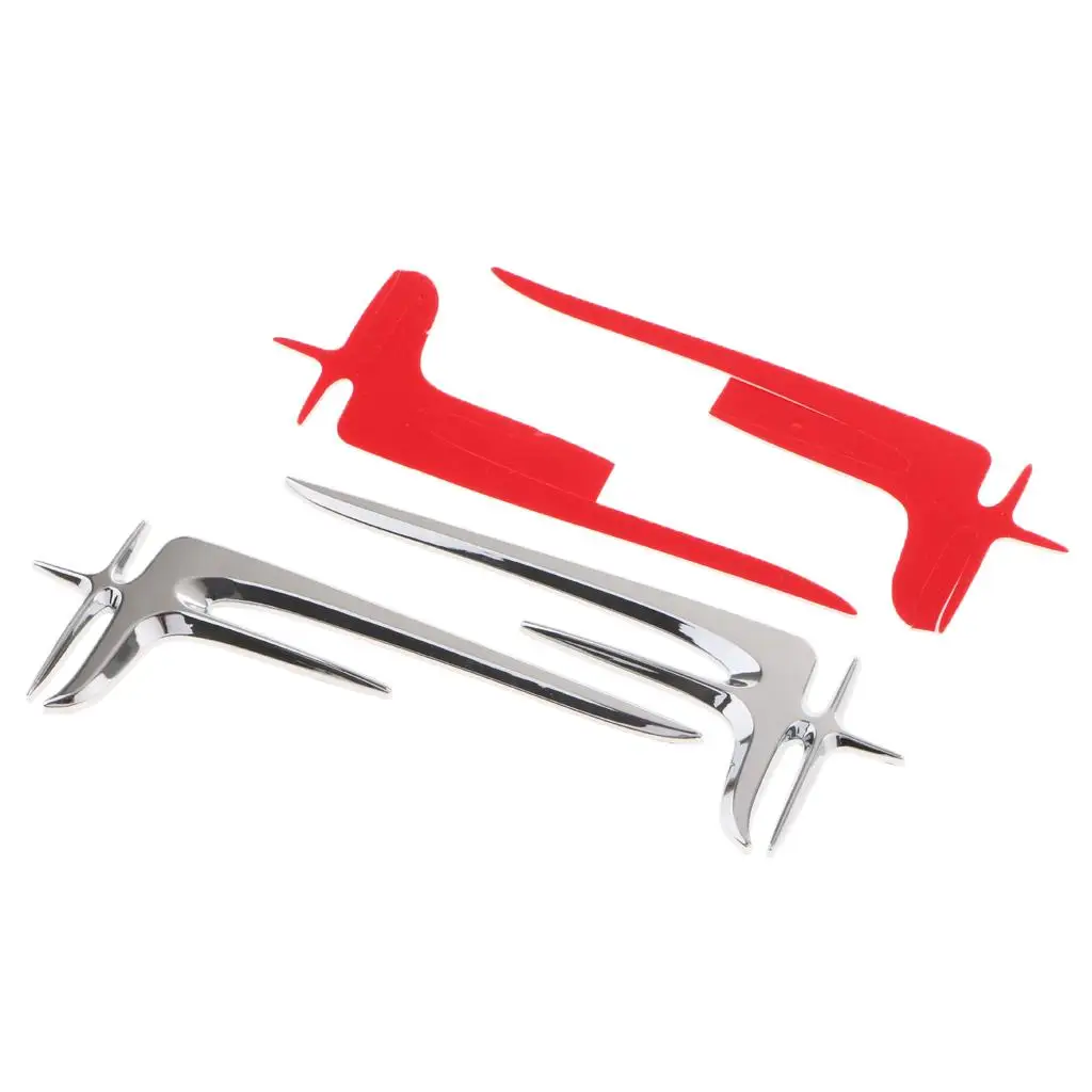 

2 Pieces Car Metal Decal Stickers for Mercedes- C-Class E-Class Silver