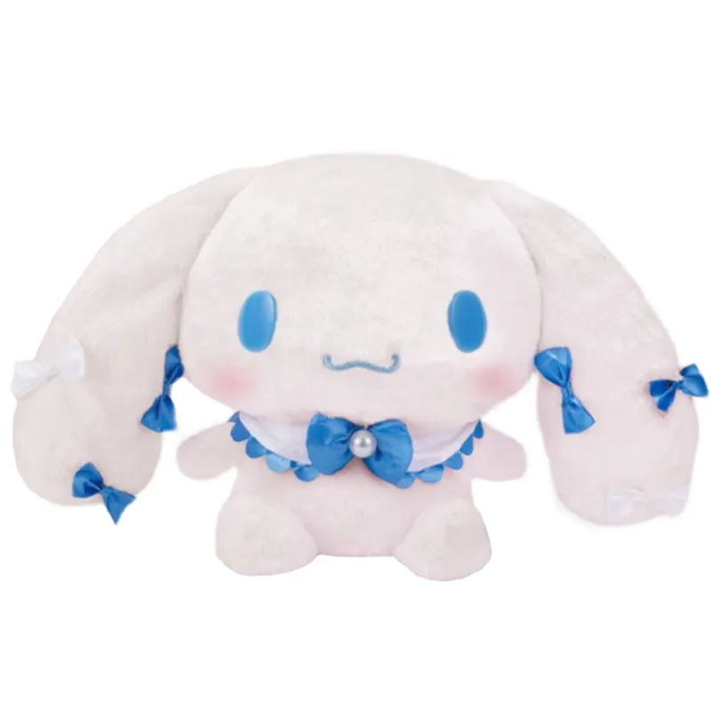 

Kawaii Lolita White Dog Plush Toy Blue Bows Stuffed Animal Cute Anime Plushie Kids Toys for Girls Children Birthday Gifti