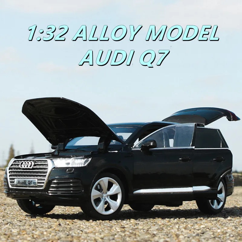 

Модель автомобиля AUDI Q7 SUV 1:32 из сплава, литой и игрушечный автомобиль, коллекционная металлическая Игрушечная модель автомобиля, высокая им...