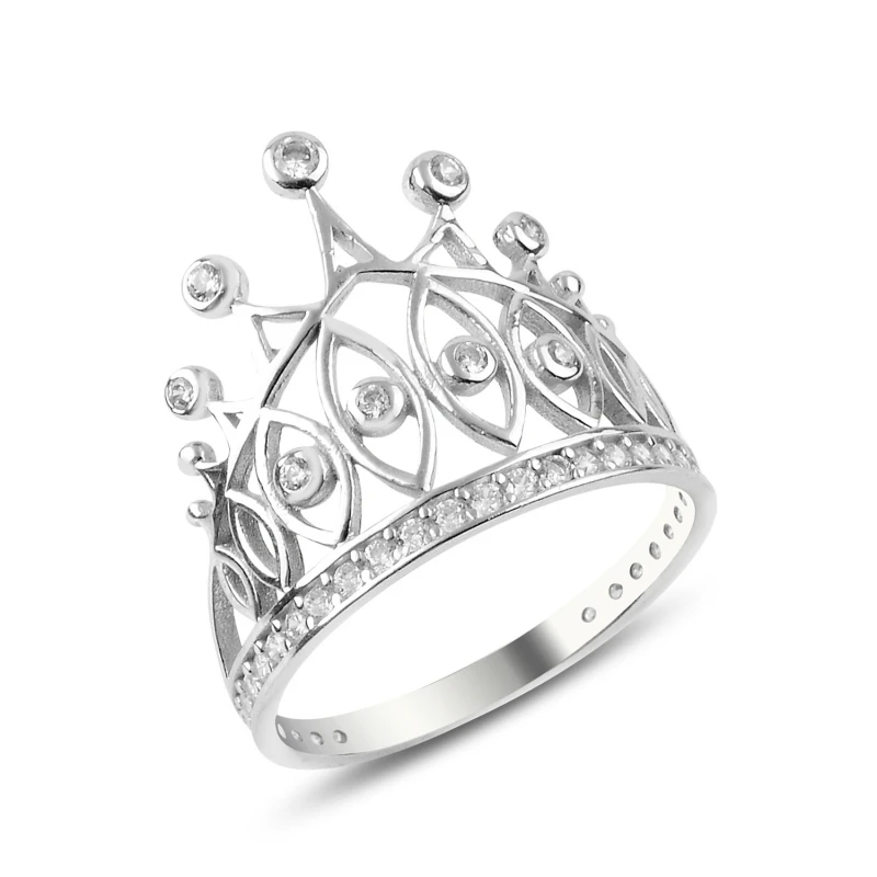 

Silver 925 Sterling Zircon Crown Ring