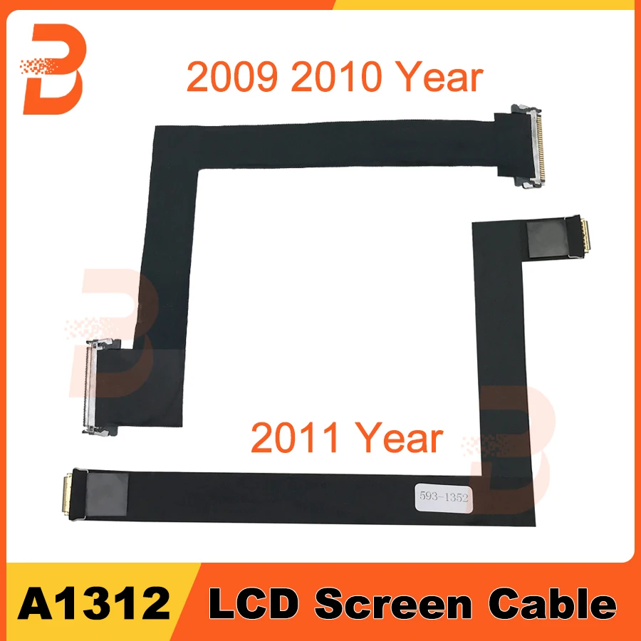 

New LCD LED LVDS Cable Screen Display Flex Cable For iMac 27" A1312 lcd cable 593-1281-A 593-1028 593-1352 2009 2010 2011 Years