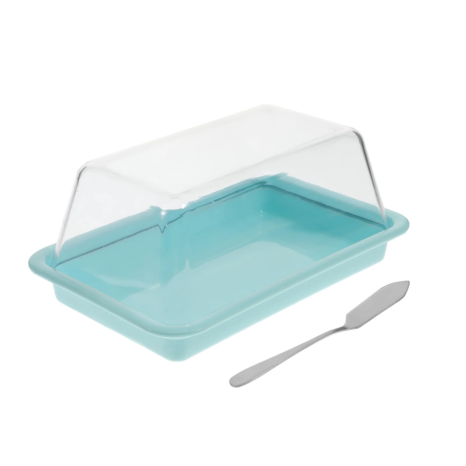 

Butter Dish Containercheese Keeperlid Storage Box Airtightholder Cover Covered Refrigerator Plate Tray Dessert Glass Serving