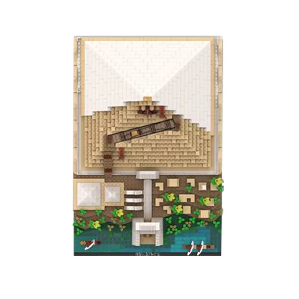 Конструктор gobrick MOC конструктор в виде большой пирамиды уличный вид знаменитая