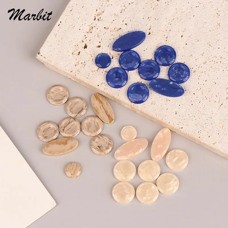 

9pcs/set Saxophone Key Buttons Inlays Part Brown Easy To Install Oval Small Round Big Round Blue For Alto