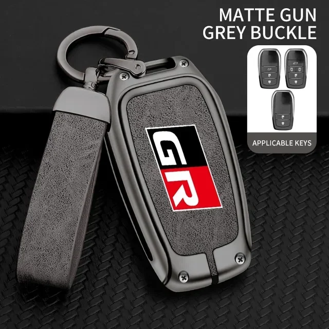 

Автоматический чехол для ключей из цинкового сплава из ТПУ для Toyota GR 86 Supra Yaris RAV4 Prius Corolla C-HR Camry Auris, автомобильный брелок для ключей, металлический корпус для ключей