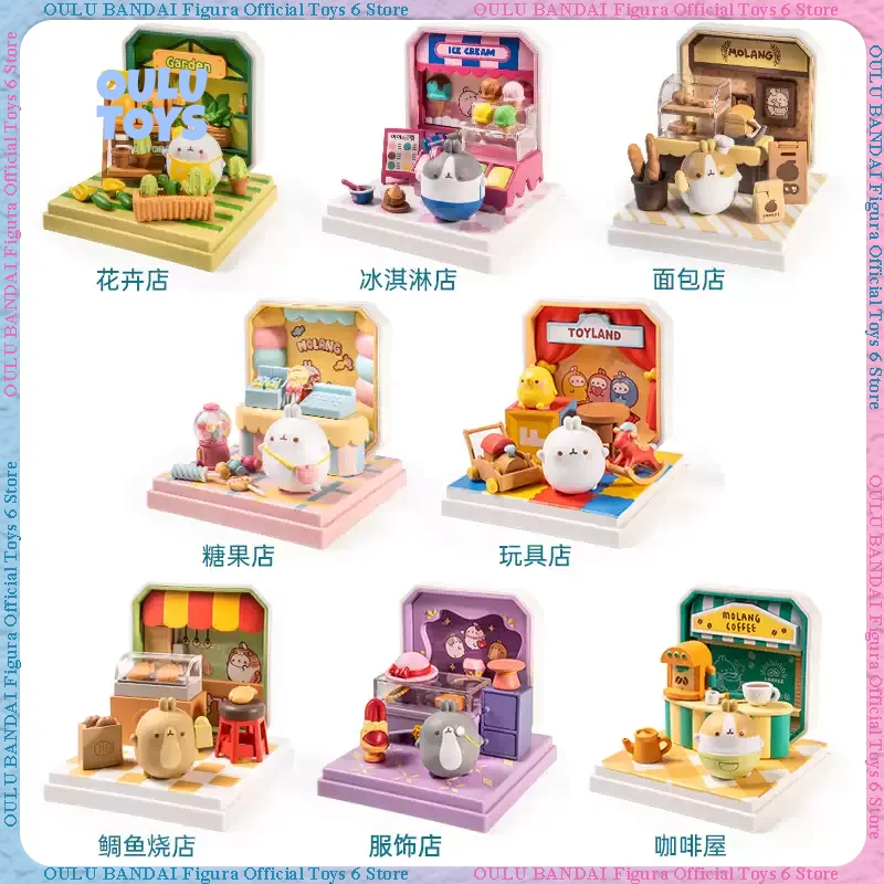 Фото Оригинальный супермилый конструктор Molang Mini Shop: модная игрушка-сюрприз в коробке, подарок на день рождения для девочек и детей №2