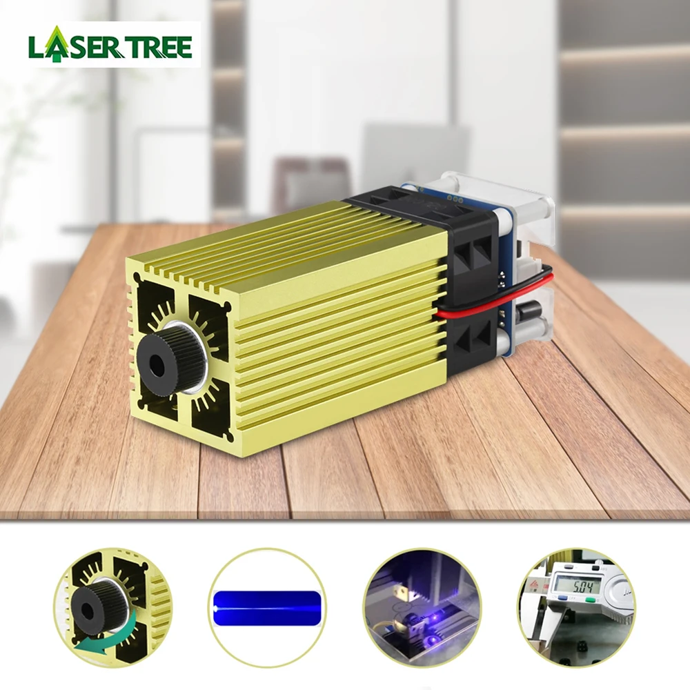 Enlarge LASER TREE 40W Laser Head Module 450nm Blue Lase for CNC Cutter Engraver Engraving Machine Wood Working Tools and Accessories
