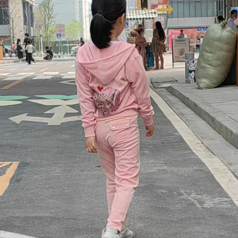 2024 зимний повседневный костюм с капюшоном мягкий Бархатный спортивный Осенняя