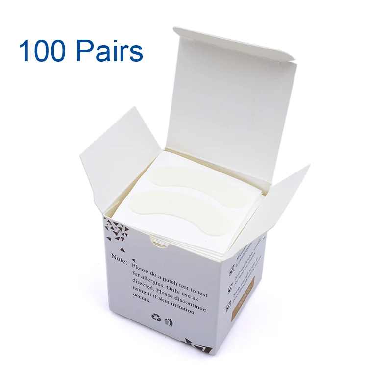 

100Pairs Makeup Eyelash Extension Paper Patches Grafted Under Eye Stickers Pads