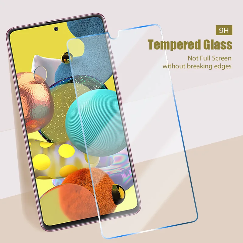 Закаленное стекло 4 в 1 для Samsung A32 A72 A42 A12 зеркальная защита объектива камеры A21S A51