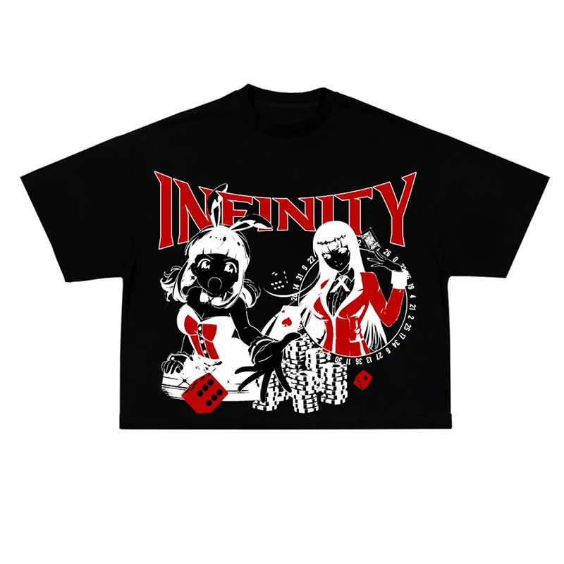 

Women Japanese Anime Graphic Print T-shirt clothes Harajuku Streetwear goth Hip Hop crop Top Female T Shirt tee clothing 2000s
