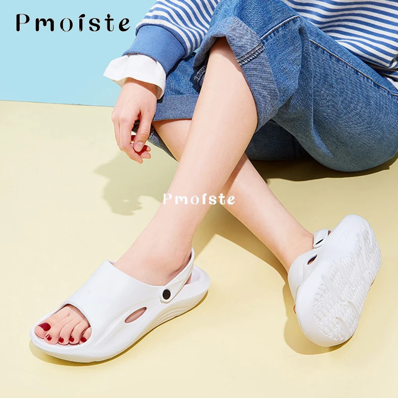 Designer Slippers for Women 2023 Summer Thick Soled Fit EVA Slippers Outside Wear-resistant Comfortable Non-slip Sandals