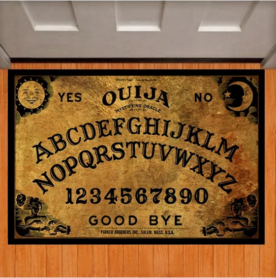

Funny Ouija Board Spirit Board Door Mat for Bathroom Kitchen Classic Spirit Talking Board Entry Floor Doormat Rug Carpet Decor