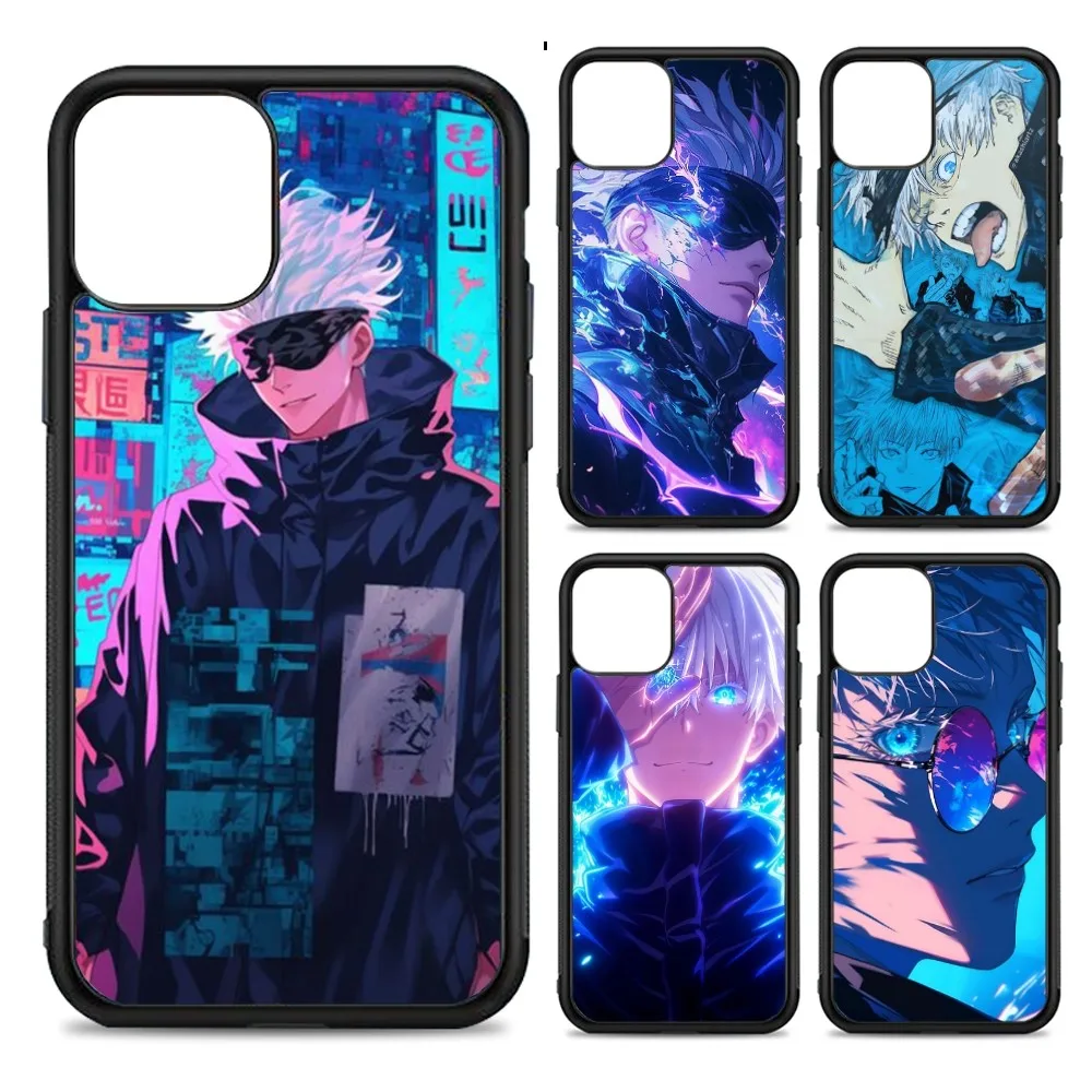 J-Jujutsu K-Kaisen G-Gojo аниме чехол для телефона силиконовый ПК + ТПУ IPhone 11 12 13 14 15 16 Plus Pro Max