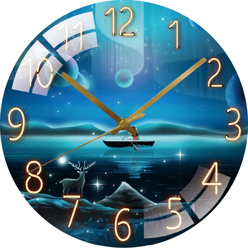 

30cm Large Nordic Wall Clock Art Mural Silent Decorative Hanging Timepiece Home Living Room Bedroom Office Decoration Horloge