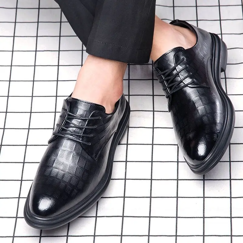 

Men's Casual Leather Shoes Lace-Up Lace-Up Shoes Fashion Men's Casual Driving Shoes High Quality Luxury Brand Leather Shoes