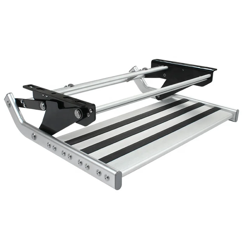

Camper Trailer Motor Caravan Single Step Anti-slip High strength Aluminum RV Manual Pull Out Steps 550*230mm